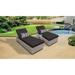 Florence Chaise Set 2 Outdoor Furniture w/ Side Table