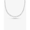 Michael Kors Precious Metal-Plated Sterling Silver Cubic Zirconia Necklace Silver One Size