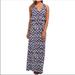 Lilly Pulitzer Dresses | Lilly Pulitzer Navy & White Chevron Maxi Dress | Color: Blue/White | Size: S