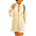 Free People Dresses | Free People Beige Collared Button Down Mini Dress | Color: Cream | Size: M