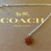 Coach Jewelry | Coach Pink Enamel Crystal Flower Pendant .925 Sterling Silver Necklace | Color: Pink/Silver | Size: 20” In Length