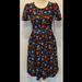 Lularoe Dresses | Lularoe Floral Amelia Dress With Pockets - Nwt | Color: Blue/Red | Size: Xs