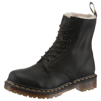 Schnürboots DR. MARTENS "1460 Serena", Damen, Gr. 36, schwarz, Leder, unifarben, klassisch, Schuhe, Chunky Boots, Platea