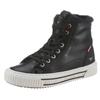 Winterboots MUSTANG SHOES, Damen, Gr. 37, schwarz, Lederimitat, sportlich, Schuhe, High Top Sneaker, Schnürboots mit Plateausohle