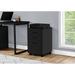 Inbox Zero File Cabinet, Rolling Mobile, Storage Drawers, Printer Stand, Office, Work, Laminate Wood in Black | 24 H x 15.75 W x 18 D in | Wayfair