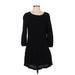 Meadow Rue Casual Dress - Mini: Black Solid Dresses - Women's Size 2