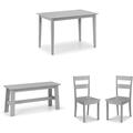 Julian Bowen Set of Kobe Table, Bench & 2 Chairs, Grey