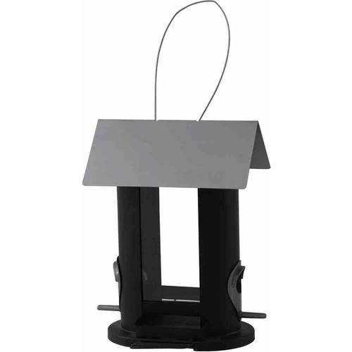 Siena Garden - Vogelfuttersäule Black Line für Mischfutter, 24,5 cm