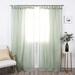 Aurora Home Textured Faux Linen Tie Top Curtain Panel Pair - 84" & 96"