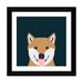 East Urban Home Shiba Inu Graphic Art on Wrapped Canvas Paper, Cotton in Black/Blue/Green | 24 H x 24 W x 1 D in | Wayfair