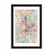 East Urban Home Urban Rainbow Street Map Series: Atlanta, Georgia, USA Graphic Art on Wrapped Canvas, Cotton in Green/White | 24 H x 16 W in | Wayfair