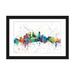 East Urban Home Rainbow Splash Skyline Series: Minneapolis, Minnesota, USA Painting Print on Wrapped Canvas Paper/Metal in Blue/Green/White | Wayfair