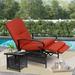 Canora Grey Recliner Patio Chair w/ Cushions in Red/Orange | 37.8 H x 59.84 W x 19.69 D in | Wayfair 4F4BCC7E9AA544F69DFBCF6F7B311850