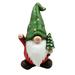 The Holiday Aisle® Christmas Garden Gnome Holding Small Tree w/ Green Star Hat "The Goodfellows" Metal | 20.08 H x 10.83 W x 8.86 D in | Wayfair