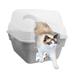 Tucker Murphy Pet™ kids Space Capsule Jumbo Hooded Cat Litter Box w/ Lid - Extra Large, High Sided, w/ Odor Control, Grey in Gray | Wayfair