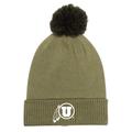 Men's Under Armour Green Utah Utes Freedom Collection Cuffed Knit Hat with Pom