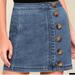 Free People Skirts | Guc Free People Skirt Women’s Size S Free People Little Daisies Mini Skirt | Color: Blue | Size: 0