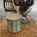 Anthropologie Kitchen | Anthropologie Hand Painted ‘Mia Colorway’ Monogram Mug “M” Mint Green | Color: Green/White | Size: Os