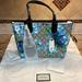 Gucci Bags | Gucci Gg Supreme Blue Blooms Reversible Tote Size-11"W X 9"H X 4.5"D7.5" Handle | Color: Blue/Tan | Size: Os