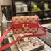 Coach Bags | Coach Shoulder Bag In Signature Canvas (Perfect Valentines Day Present) | Color: Red/Tan | Size: 9 3/4" (L) X 6 1/4" (H) X 3 1/2" (W)