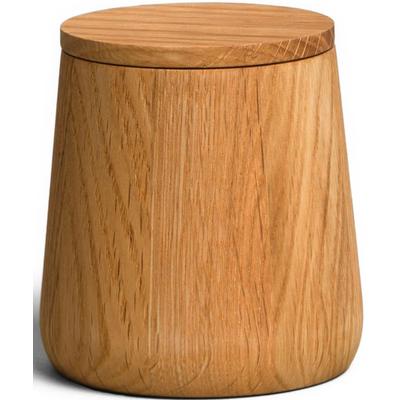 Dose MÖVE "OAK", braun (holzfarben), H:8,5cm Ø:8cm, Holz, Aufbewahrungsboxen, ØxH: 8x 8,5 cm, Eichenholz