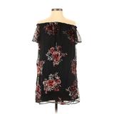 Xhilaration Casual Dress - Shift: Black Print Dresses - Women's Size Small