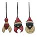 The Holiday Aisle® 3 Piece Father Christmas Wood Hanging Figurine Ornament Set Wood in Black/Brown | 4.3 H x 2.6 W x 0.7 D in | Wayfair