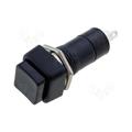 Ninigi - Interrupteur carré à bouton-poussoir 2A 250V noir
