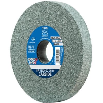 Schleifbockscheibe ø 150x20mm Bohrung-Ø 32 mm SiC60 für harte Materialien z.B. Hartmetall - Pferd Image
