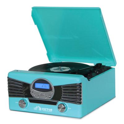 Victor Diner 7-in-1 Turntable Music Center with CD/MP3 Player & Bluetooth Function