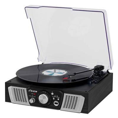 Victor Lakeshore 5-in-1 Hybrid Bluetooth Turntable System w/ USB and RCA Output