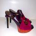 Jessica Simpson Shoes | Jessica Simpsons Heels Vintage Size 8 Trending Colors Purple Orange Shoes | Color: Orange/Purple | Size: 8