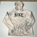 Nike Shirts | 015 - Vintage 00s Nike Air Swoosh Embroidered Bleach Dyed Sweatshirt Hoodie | Color: Gray/White | Size: Xxl