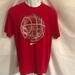 Nike Shirts | Nike Dri-Fit Out Of This World Basketball Let's Ball Emblem Athletic Tee Shirt | Color: Red | Size: M