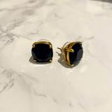 Kate Spade Jewelry | Kate Spade Small Square Stud Earrings In Black | Color: Black/Gold | Size: Os