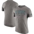 Men's Nike Heathered Gray Michigan State Spartans 2-Hit Tri-Blend T-Shirt