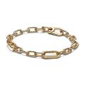 Pandora ME Link Chain Bracelet In 14K Gold-Plated For Medallion Charms, Size 20, No Box