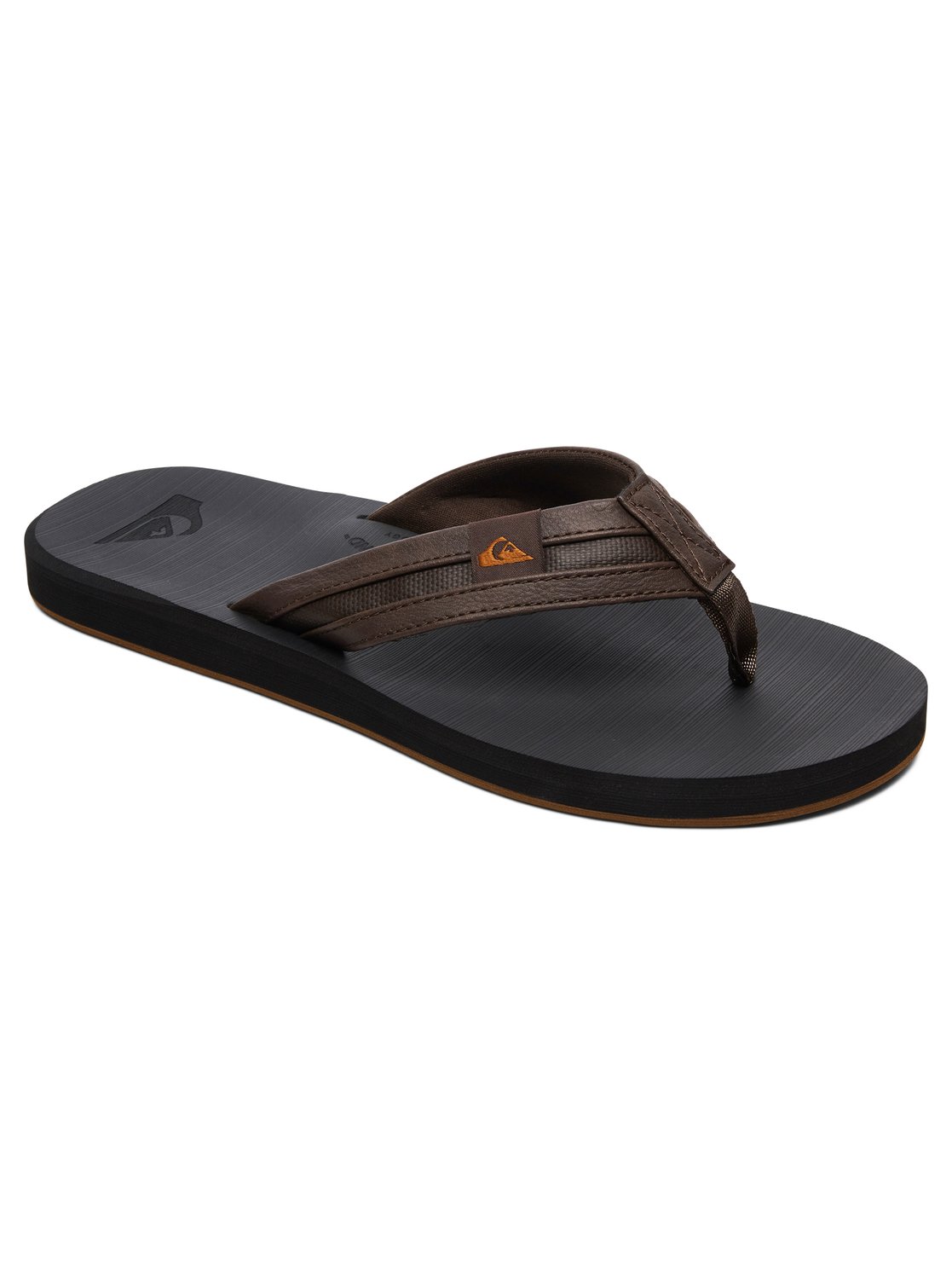 Sandale QUIKSILVER "Carver Squish", Herren, Gr. 9(42), braun (braun, schwarz, braun), Obermaterial: Synthetikmaterial / Futter: Textil / Außensohle: Gummi, Schuhe Sandale