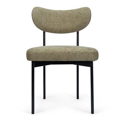Stuhl JASPER - Stuhl, Tweed in Taupe & schwarzes Metall Image