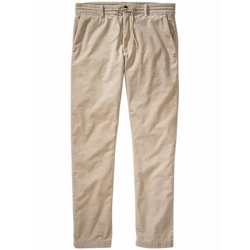 Mey & Edlich Herren Chino-Hose Tapered Fit Beige einfarbig