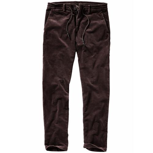 Mey & Edlich Herren Chino Hose Tapered Fit Braun einfarbig