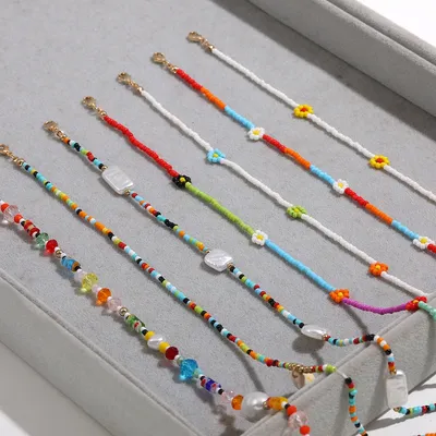 Collier de perles de style bohémien pour femmes fait à la main coloré pour détruire