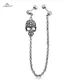 Boucles d'oreilles Punk Skull Long Tassel pour femmes Crystal Helix Piercing Boucles d'oreilles