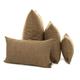 New Soft Linen Effect Chenille Fabric Cushion In Brown Colour - 4 Sizes Available - British Handmade - Includes Filling Pad