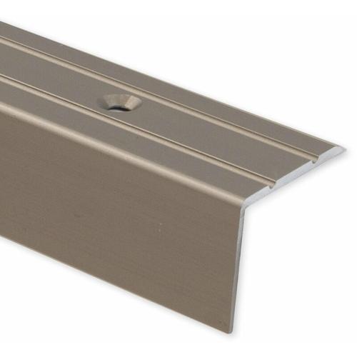 Winkelprofil Treppenkantenprofil Aluminium Vorgebohrt Edelstahl matt 24,5 x 20 mm – Silber