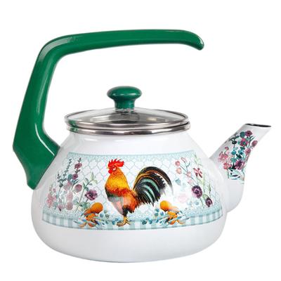 STP Goods 2.3Qt Rooster Enamel Kettle - 2.3 Qt