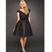 Jessica Simpson Dresses | Jessica Simpson Espresso Taffeta Cocktail Dress | Color: Black/Brown | Size: 6