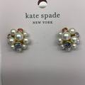 Kate Spade Jewelry | Kate Spade New Pearl And Rhinestone Statement Earrings | Color: Cream/Pink | Size: 5/8"