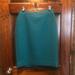 J. Crew Skirts | J Crew Dark Green Pencil Skirt ~ Size 4 ~ Lined ~ Rear Slit | Color: Green | Size: 4