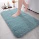 chakme Bath Mat, Non-Slip 70 x 120 cm, Soft Microfibre Bath Mat, Shower Mat, Washable, Home Bathroom Rug, Large Elegant Bath Mat for Bathroom, Bedroom and Laundry, Teal